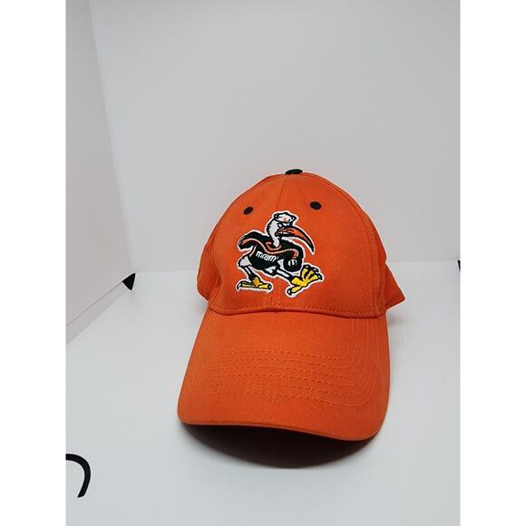 Miami Orange Ball Cap Adjustable by Captivating EUC! (Needs A Clean) - Picture 1 of 4